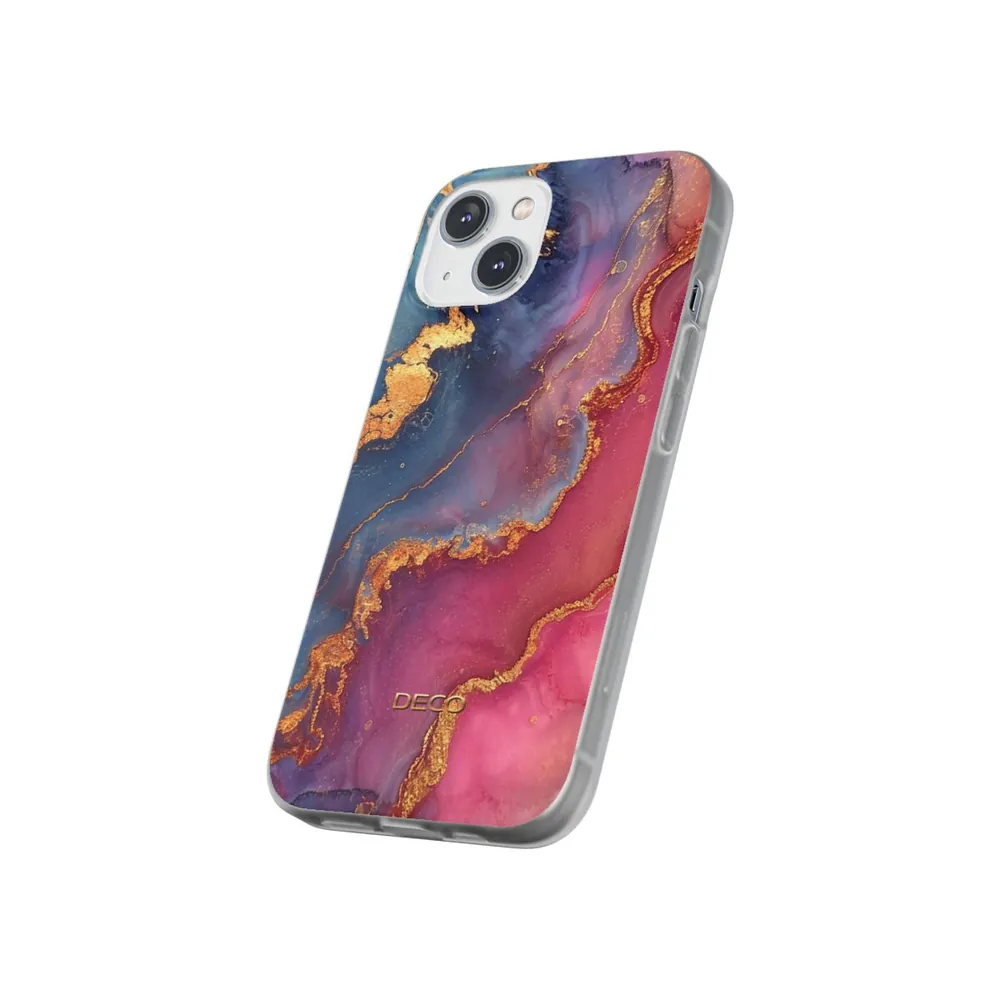 Pinks & Gold Watercolor Marble Phone Case