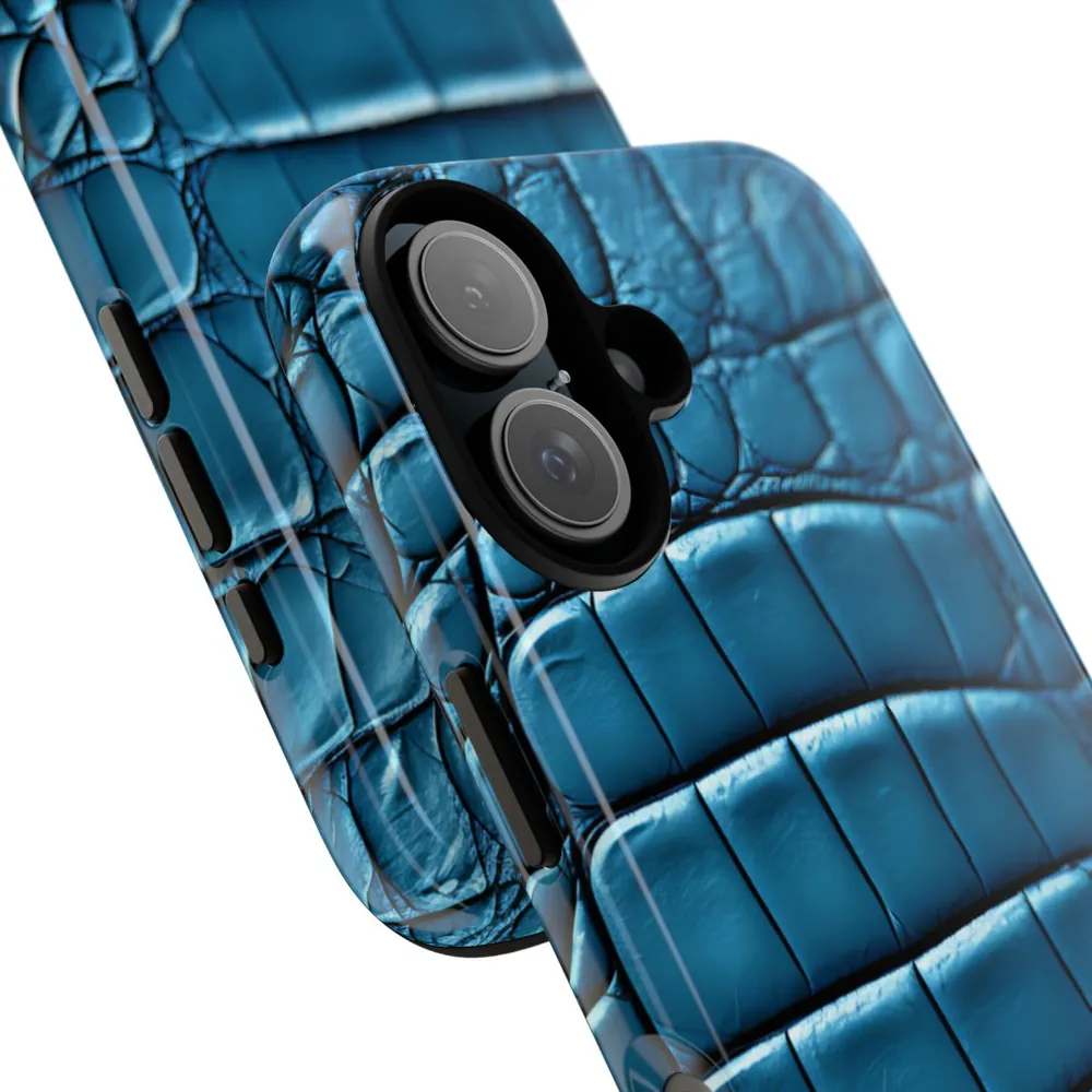 Aqua Alligator Skin Tough Phone Case
