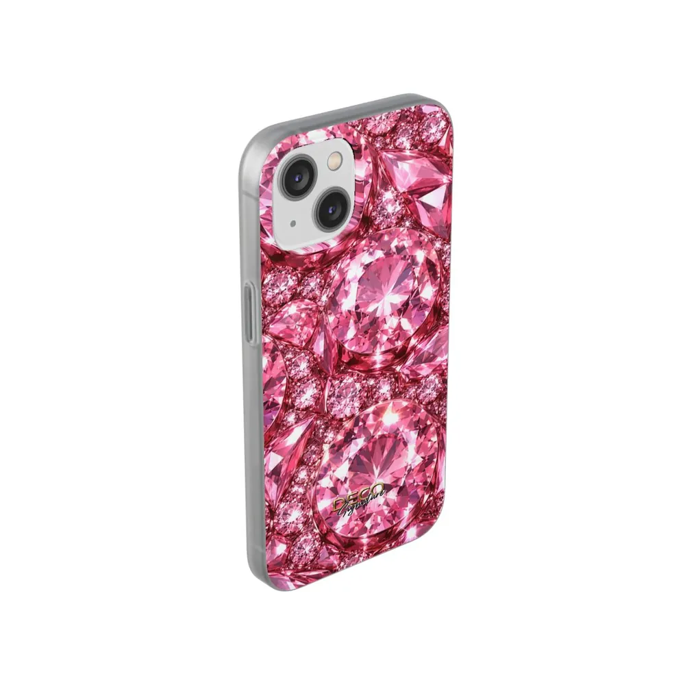 Luxury Sparkling Pink Diamonds DECO Signature Phone Case