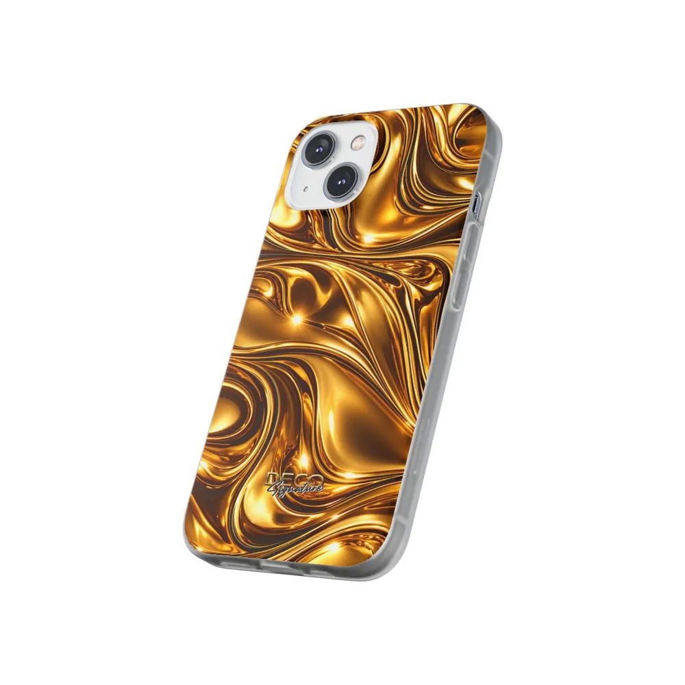 Luxury Liquid Gold DECO Signature Phone Case