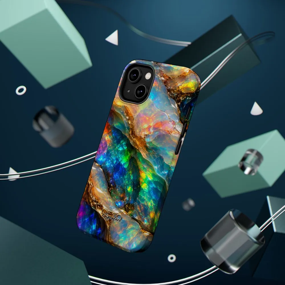 Luxury Vivid Opal DECO Signature MagSafe Impact-Resistant Phone Case