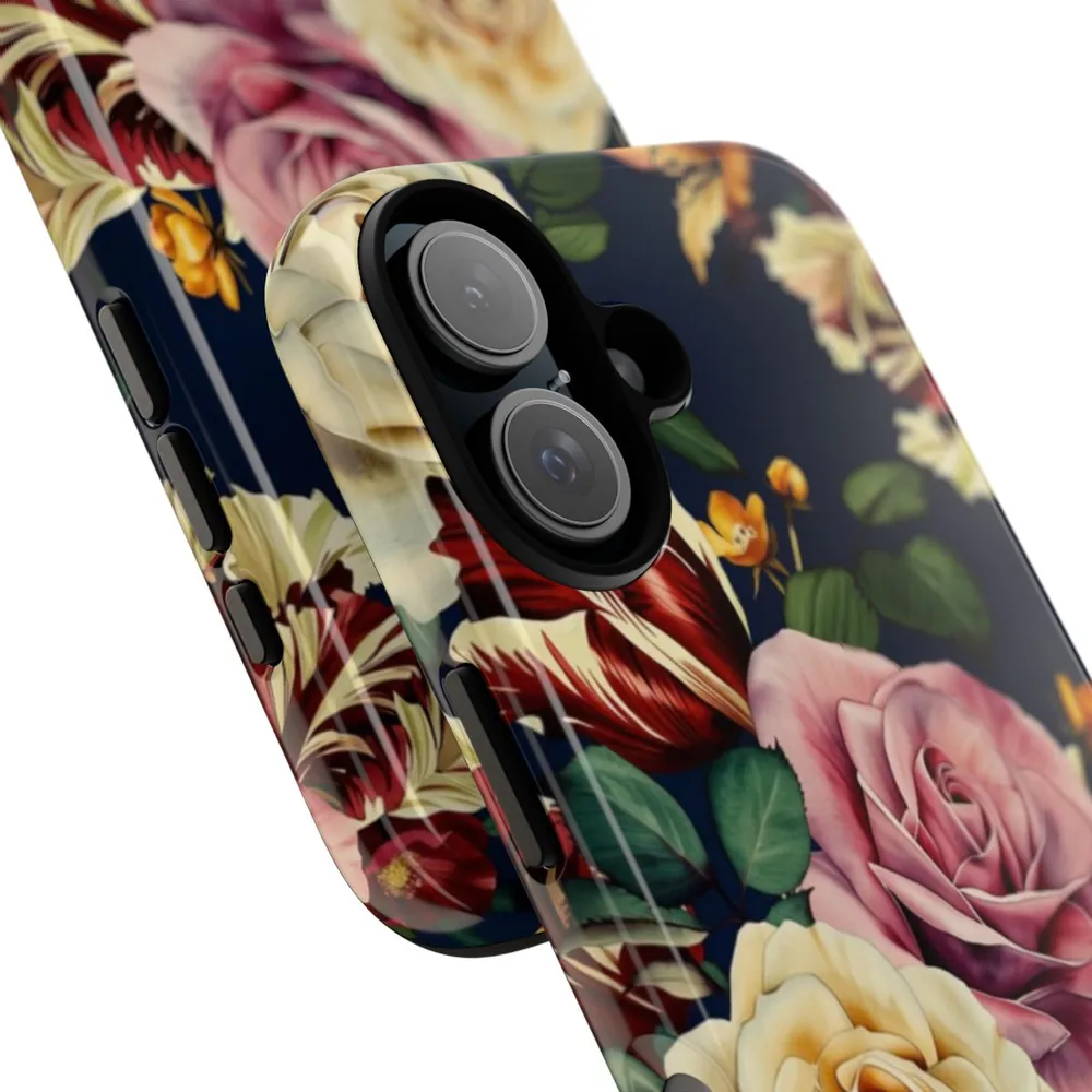 Painted Vintage Rose Floral Tough Phone Case