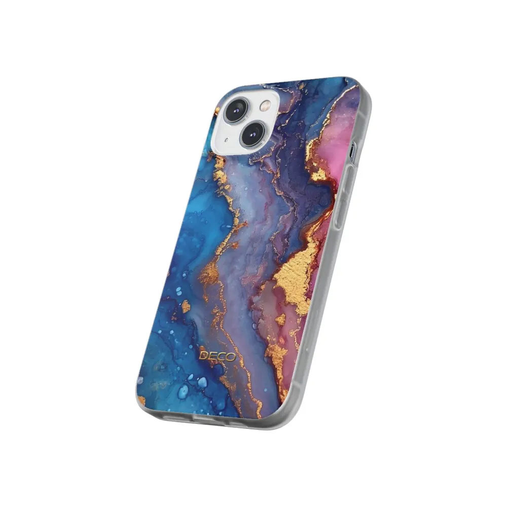 Purples & Gold Watercolor Marble Phone Case