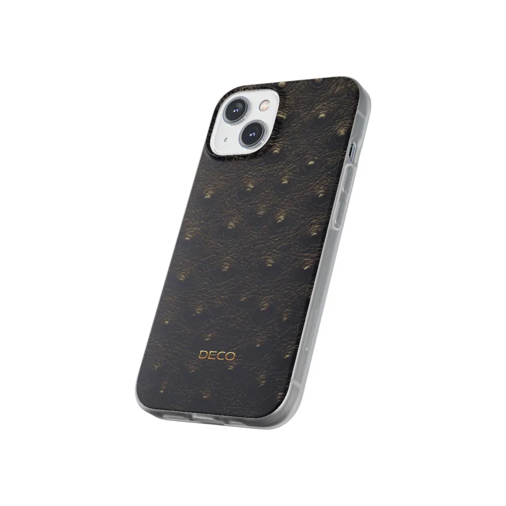 Dark Ostrich Skin Phone Case