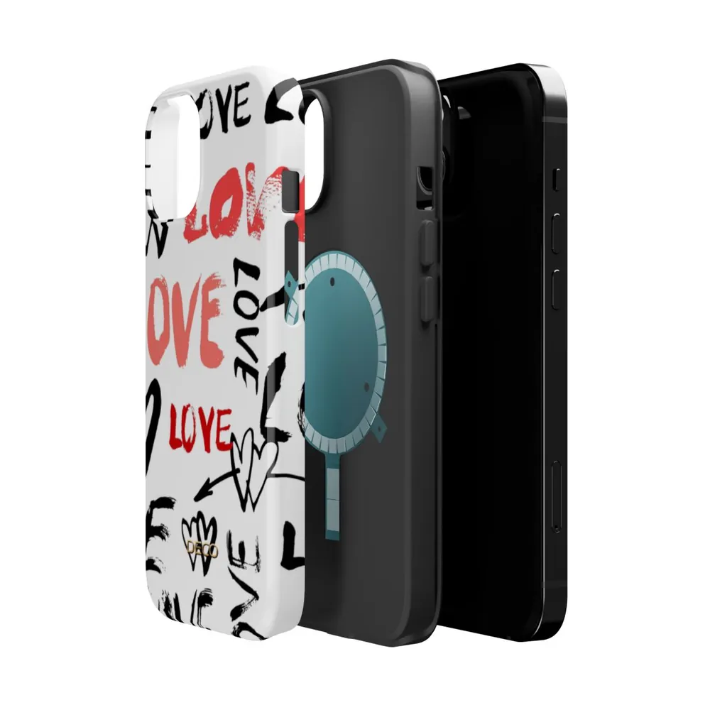 Love Hearts MagSafe Impact-Resistant Phone Case