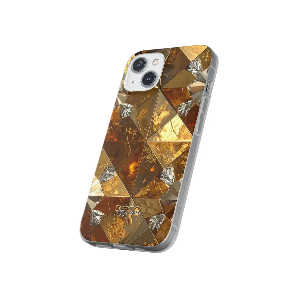 Luxury Gold & Diamond Tile DECO Signature Phone Case