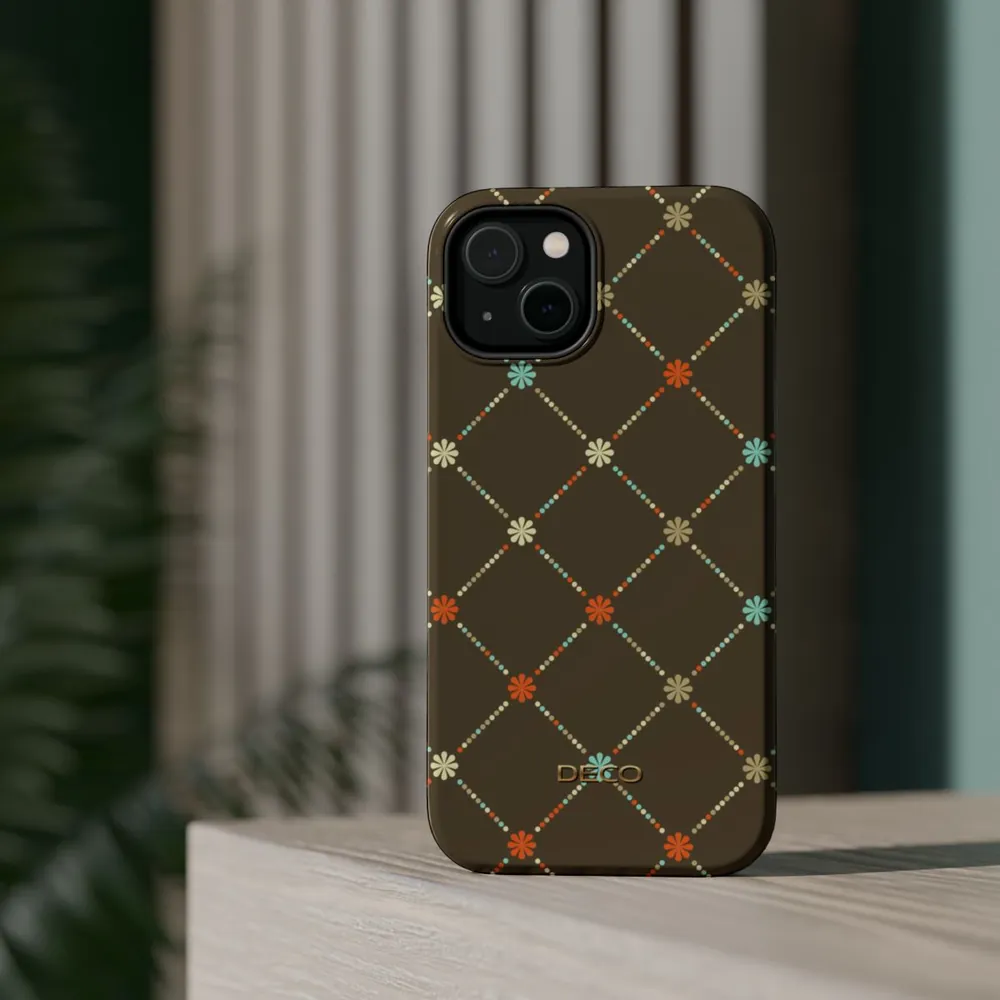 Daisy Dots Plaid MagSafe Impact-Resistant Phone Case