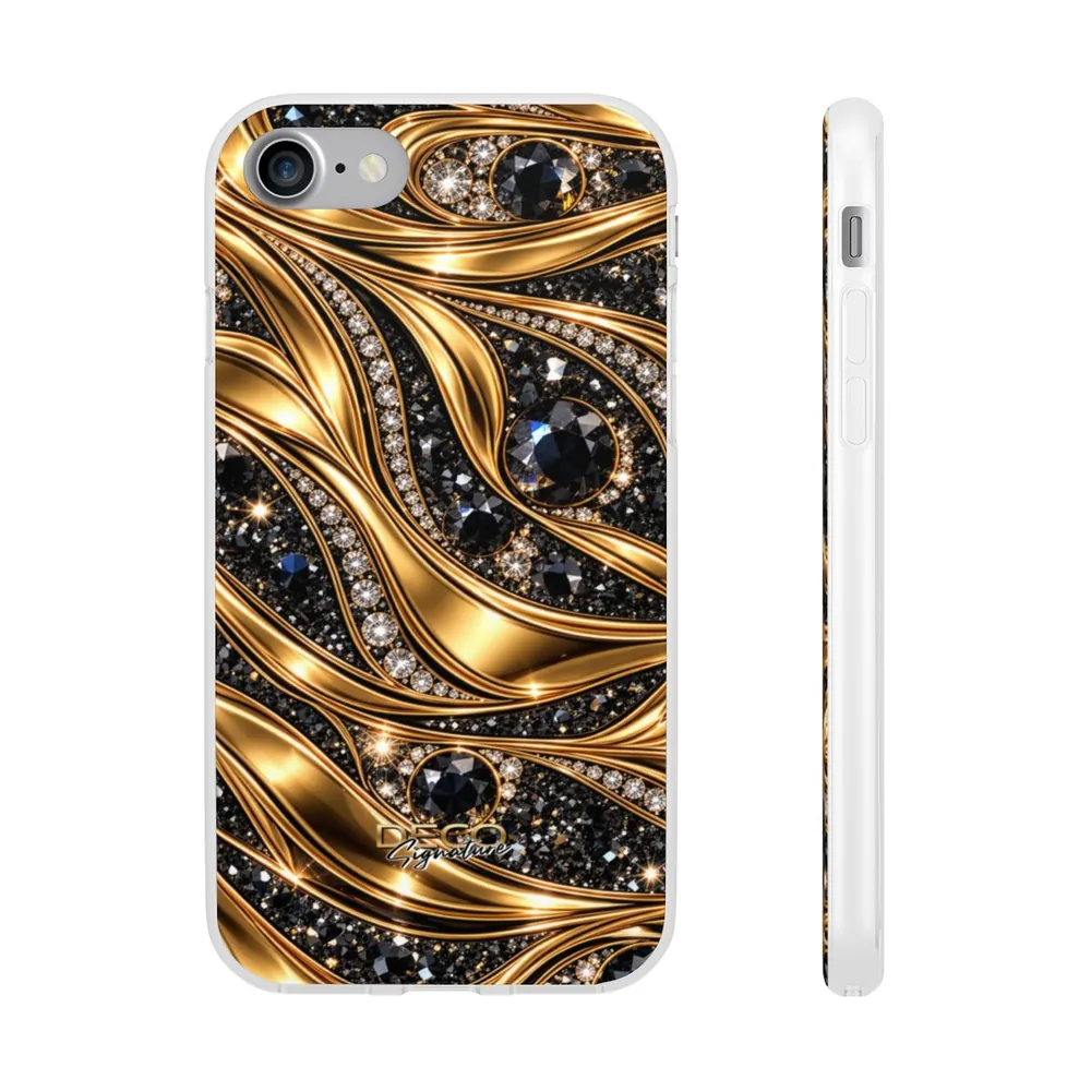 Luxury Gold & Black Diamonds DECO Signature Phone Case