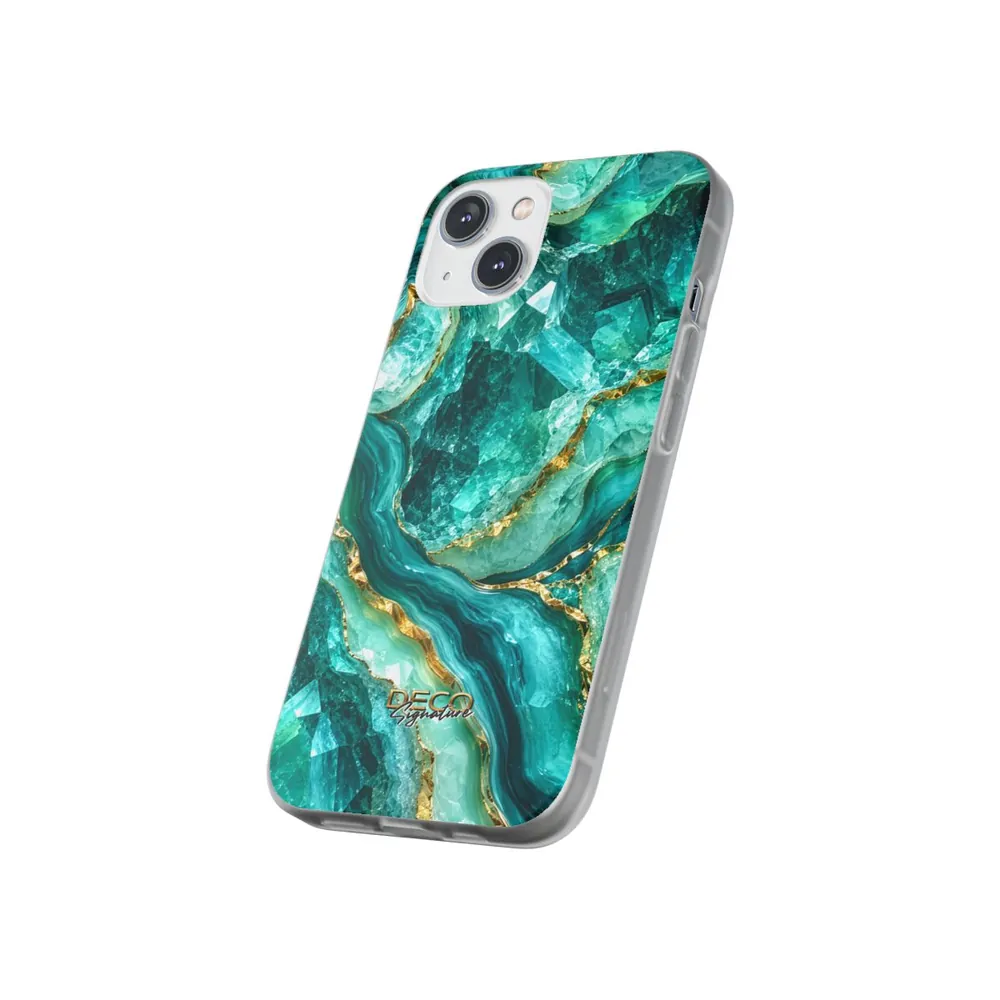 Luxury Sparkling Aquamarine DECO Signature Phone Case