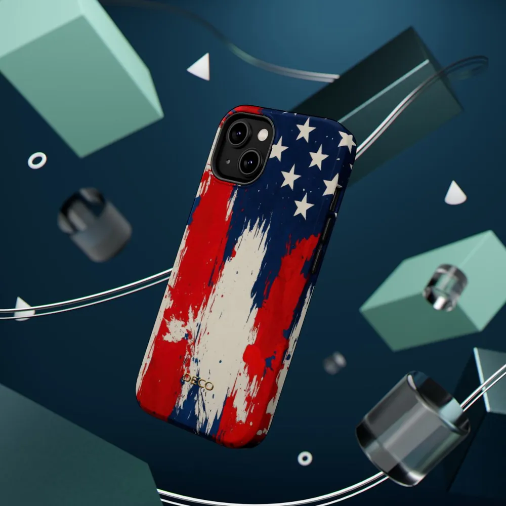Splatter Paint America MagSafe Impact-Resistant Phone Case