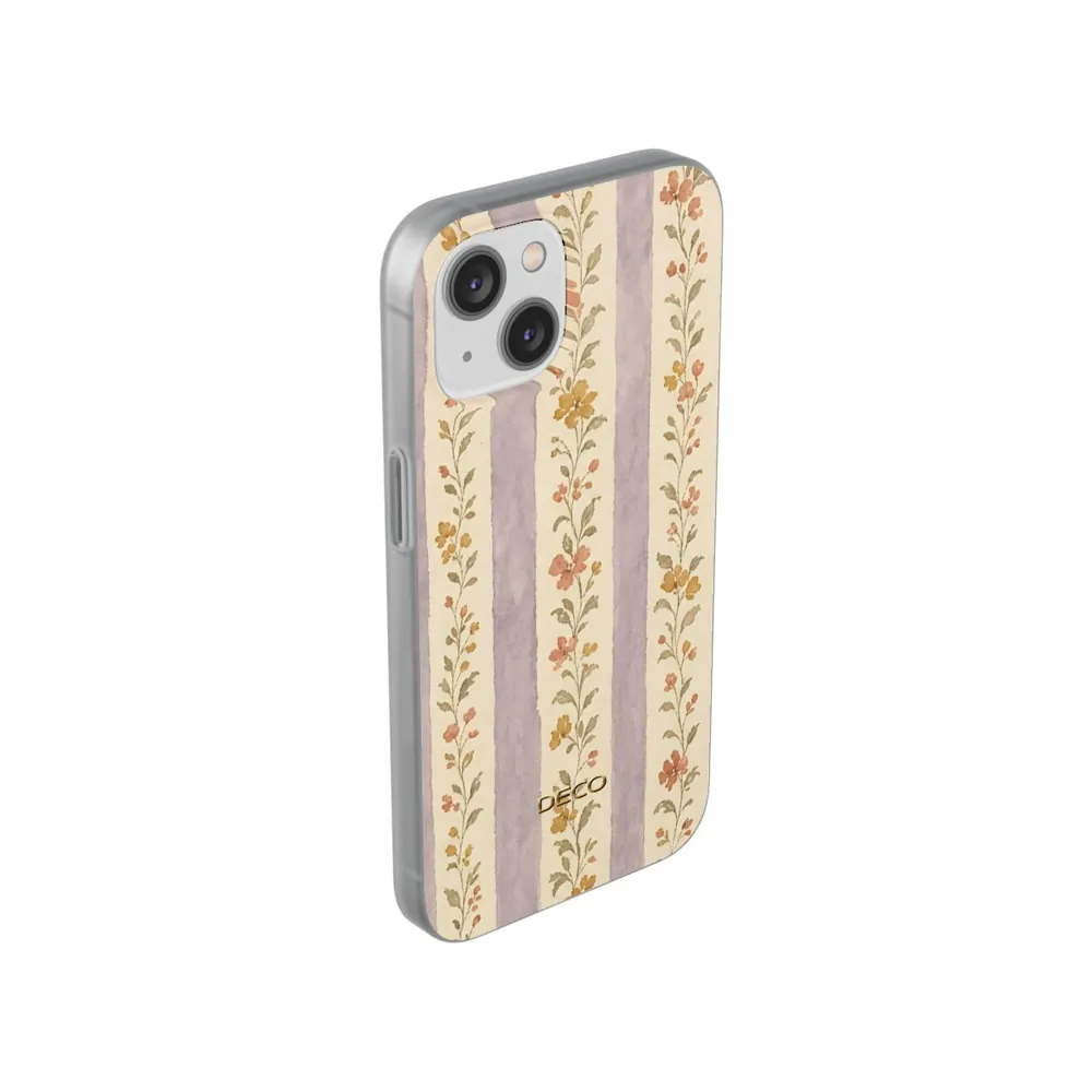 Vintage Floral Stripes Phone Case