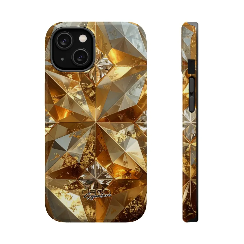 Luxury Diamond Facets DECO Signature MagSafe Impact-Resistant Phone Case