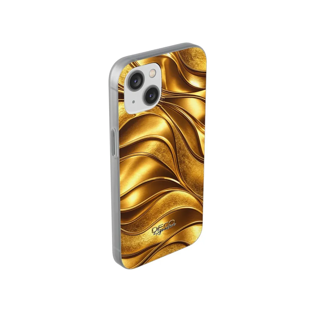 Luxury Textured Gold Flow DECO Signature Phone Case