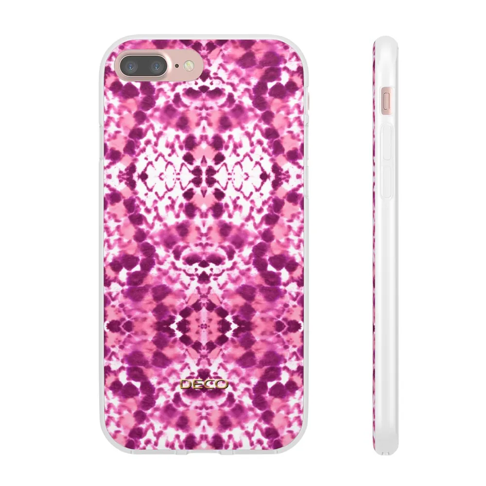 Pink Watercolor Snake Skin Phone Case