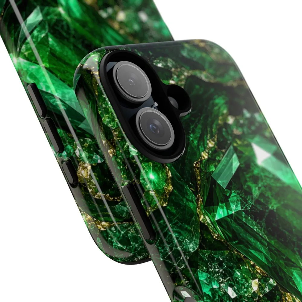Luxury Sparkling Emerald DECO Signature Tough Phone Case