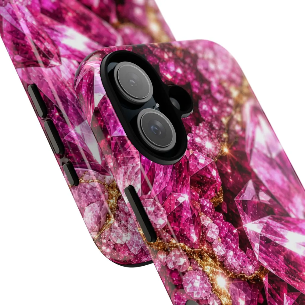 Luxury Sparkling Pink Sapphire DECO Signature Tough Phone Case