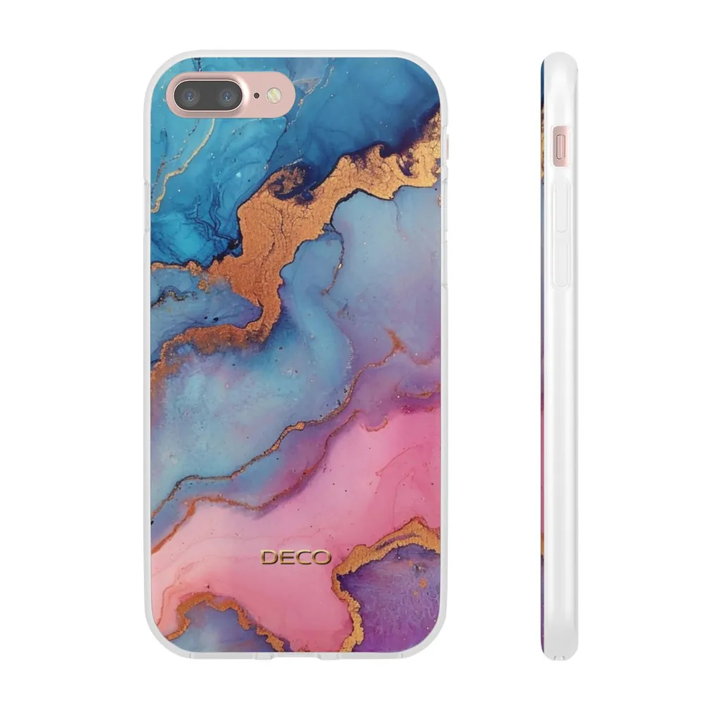 Gold Pink & Purple Watercolor Marble Phone Case