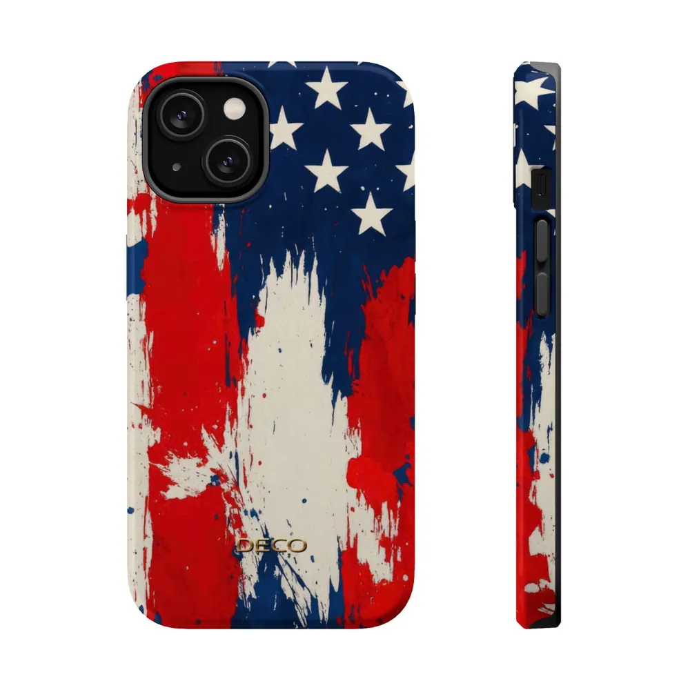 Splatter Paint America MagSafe Impact-Resistant Phone Case