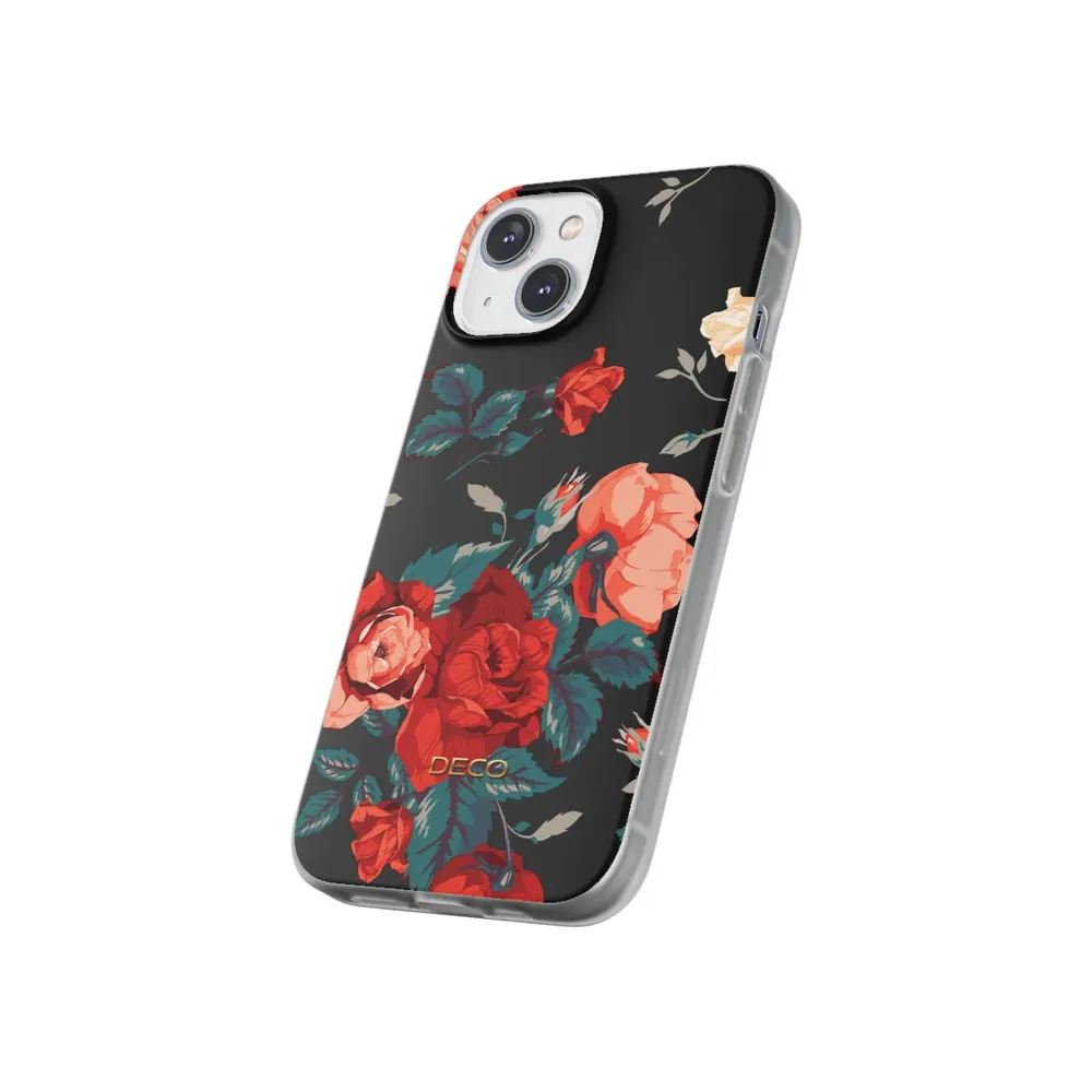 Deep Rose Floral Phone Case