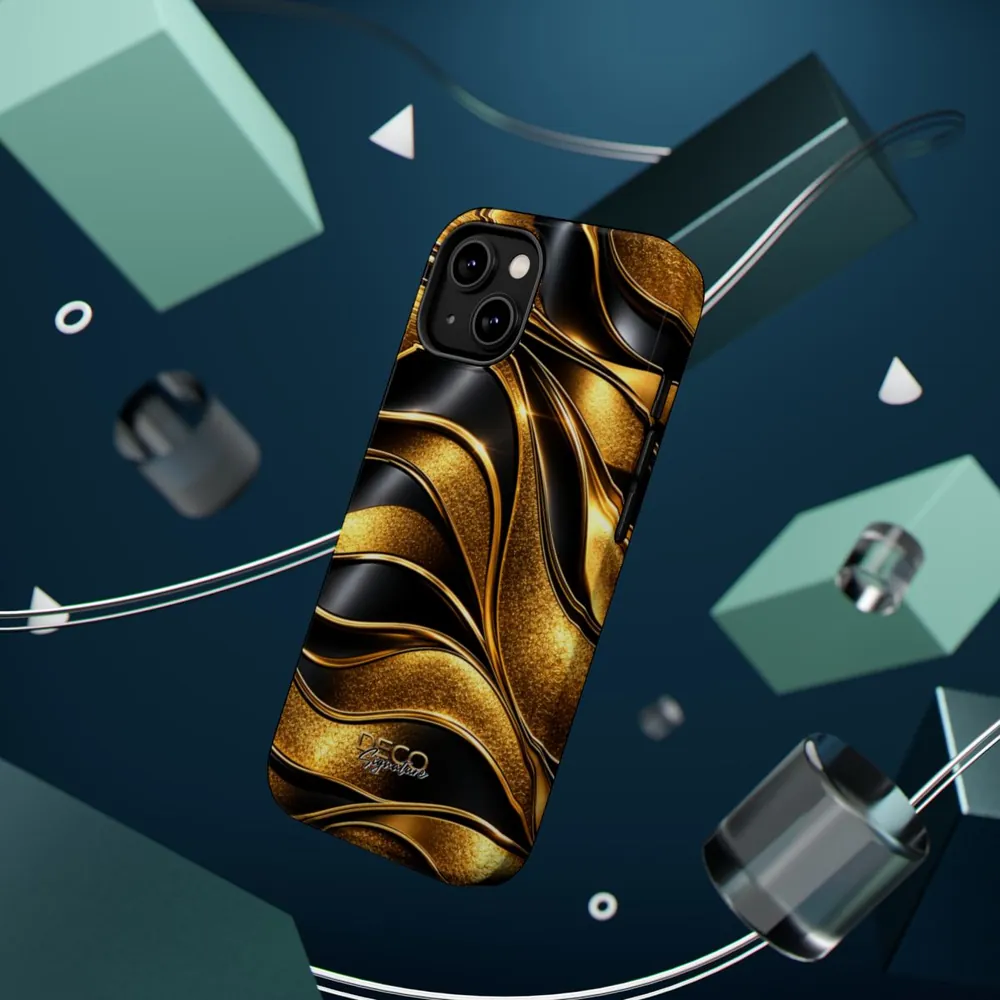 Luxury Black & Gold DECO Signature MagSafe Impact-Resistant Phone Case