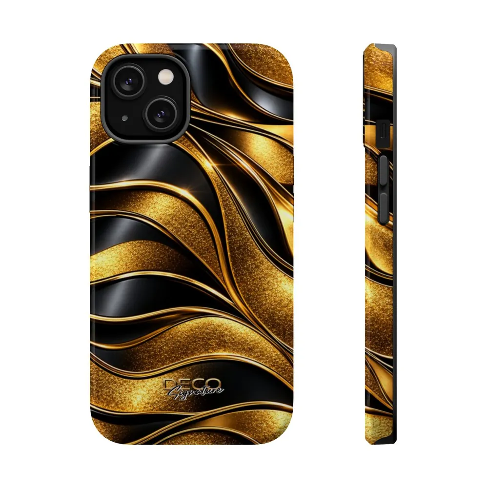 Luxury Black & Gold DECO Signature MagSafe Impact-Resistant Phone Case