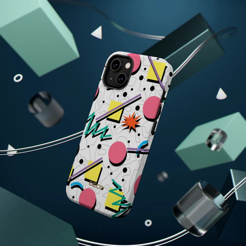 Pastel Party Geometric MagSafe Impact-Resistant Phone Case
