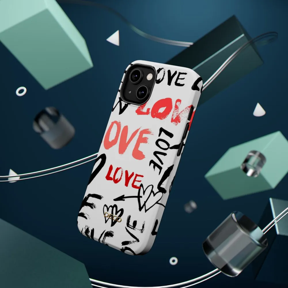 Love Hearts MagSafe Impact-Resistant Phone Case