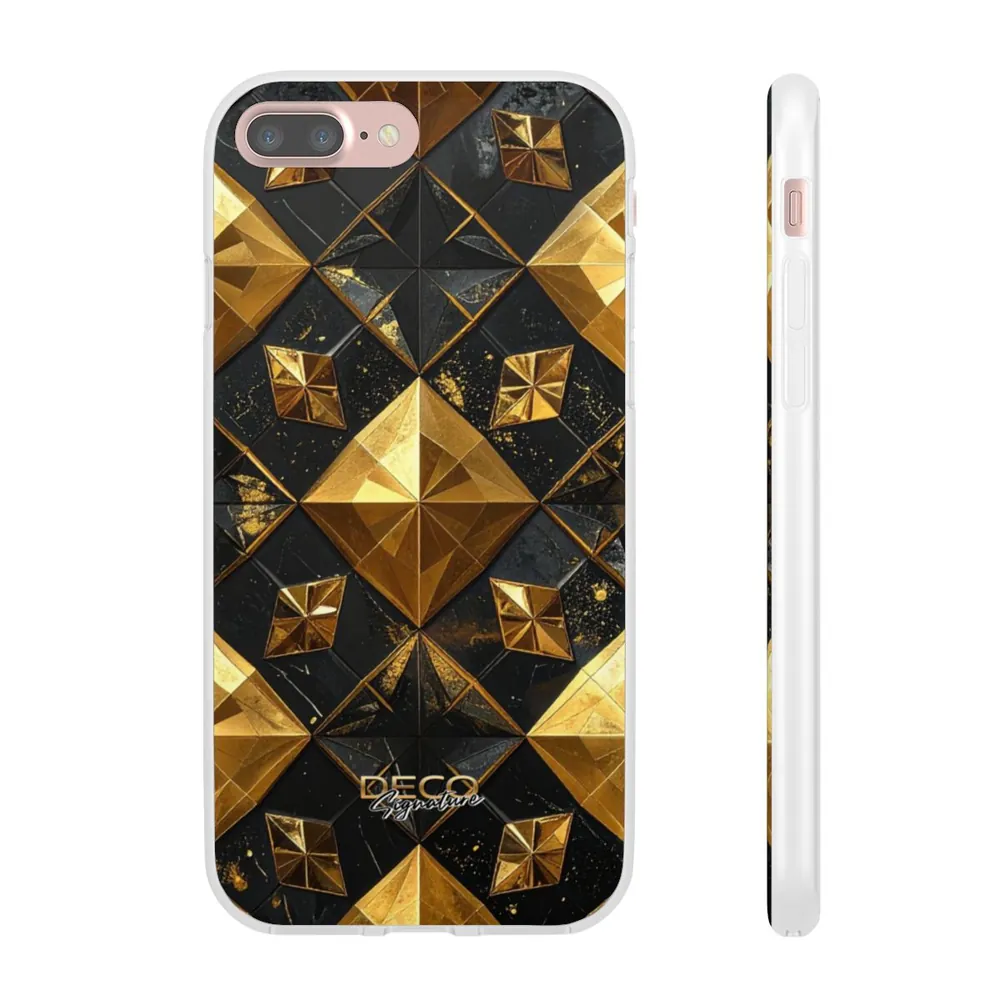 Luxury Black & Gold Tile DECO Signature Phone Case