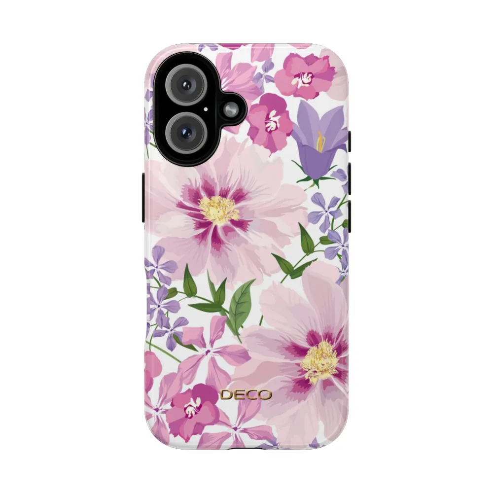 Pastel Pink Peonies Floral Tough Phone Case