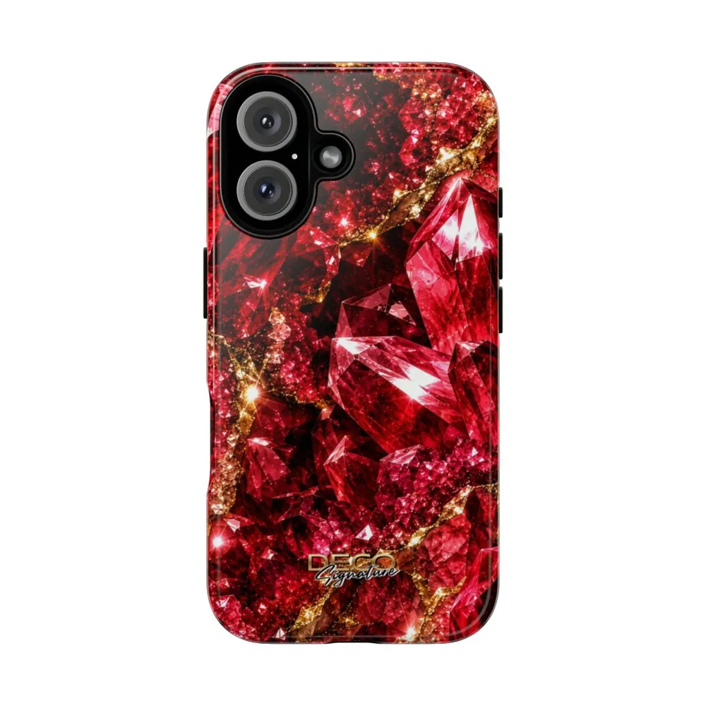 Luxury Sparkling Ruby DECO Signature Tough Phone Case