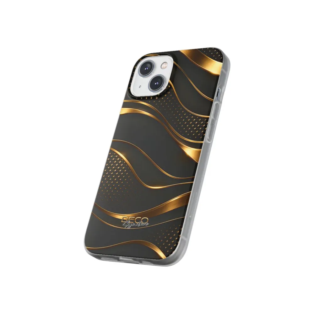 Luxury Textured Black & Gold DECO Signature Phone Case