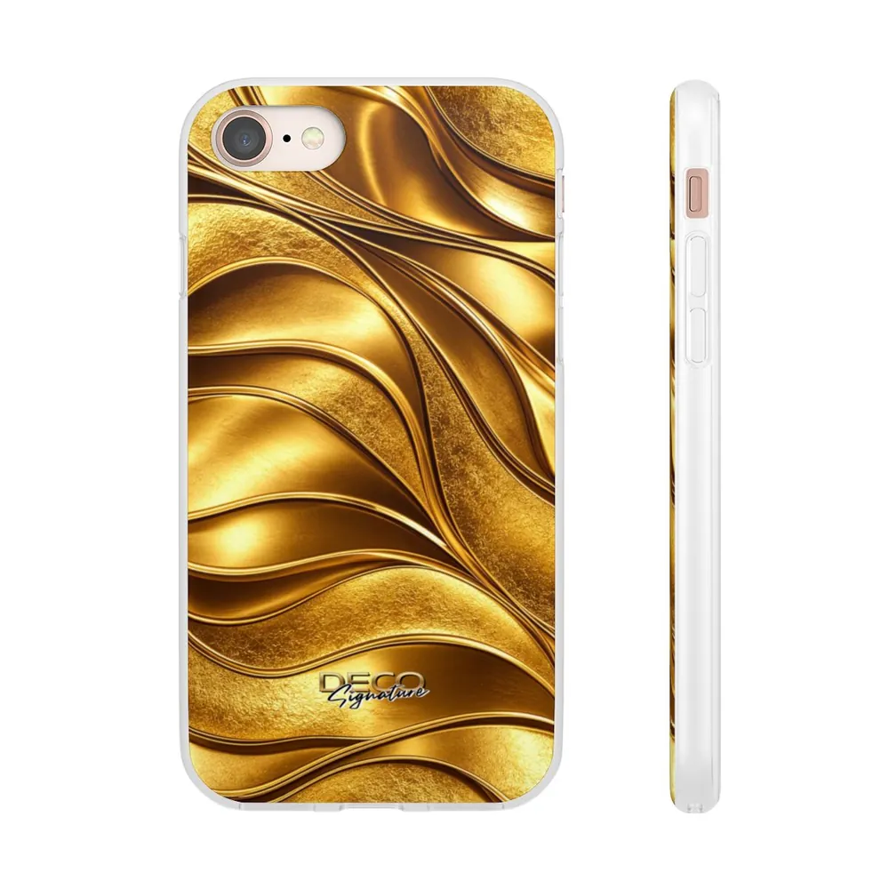 Luxury Textured Gold Flow DECO Signature Phone Case