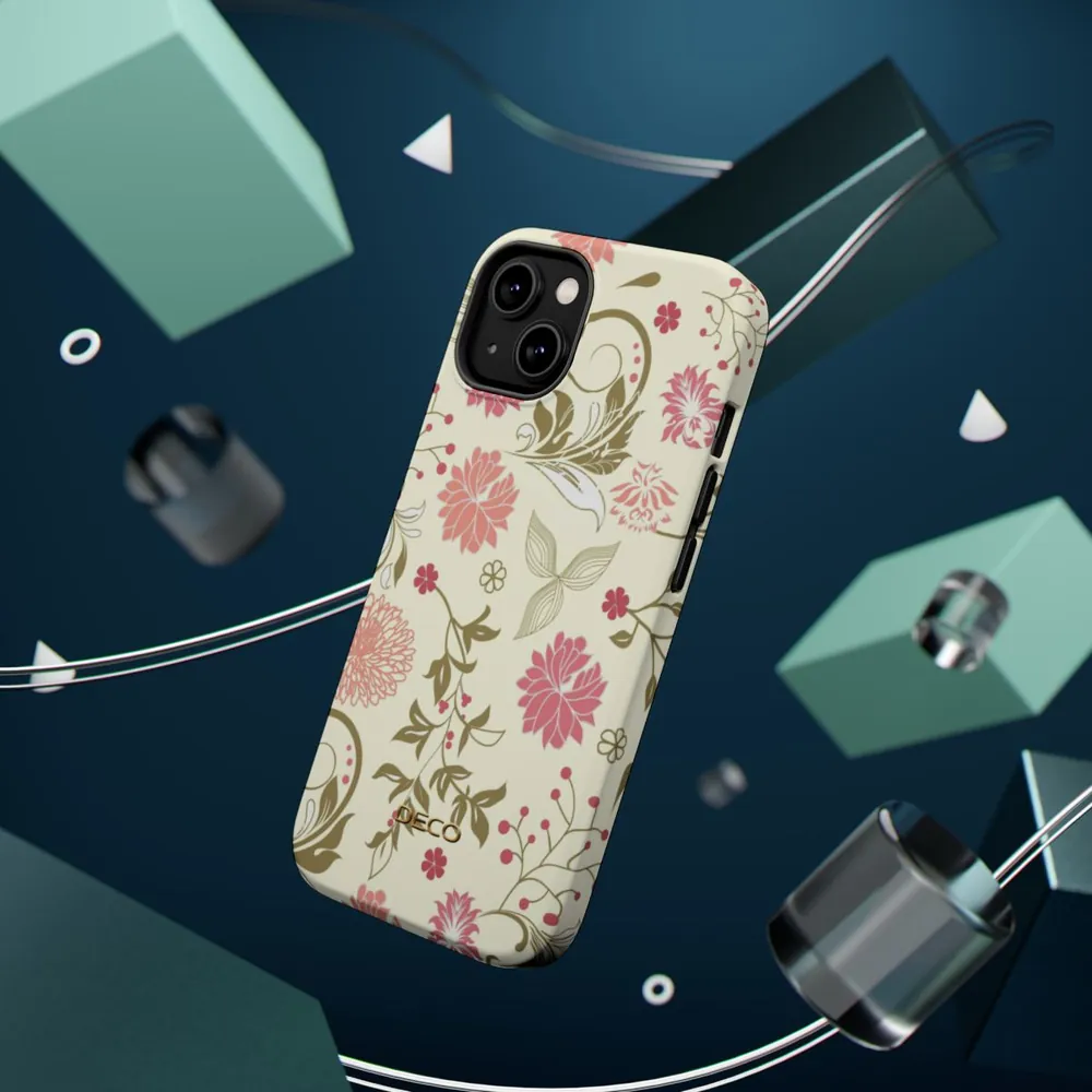 Vintage Delicate Floral MagSafe Impact-Resistant Phone Case