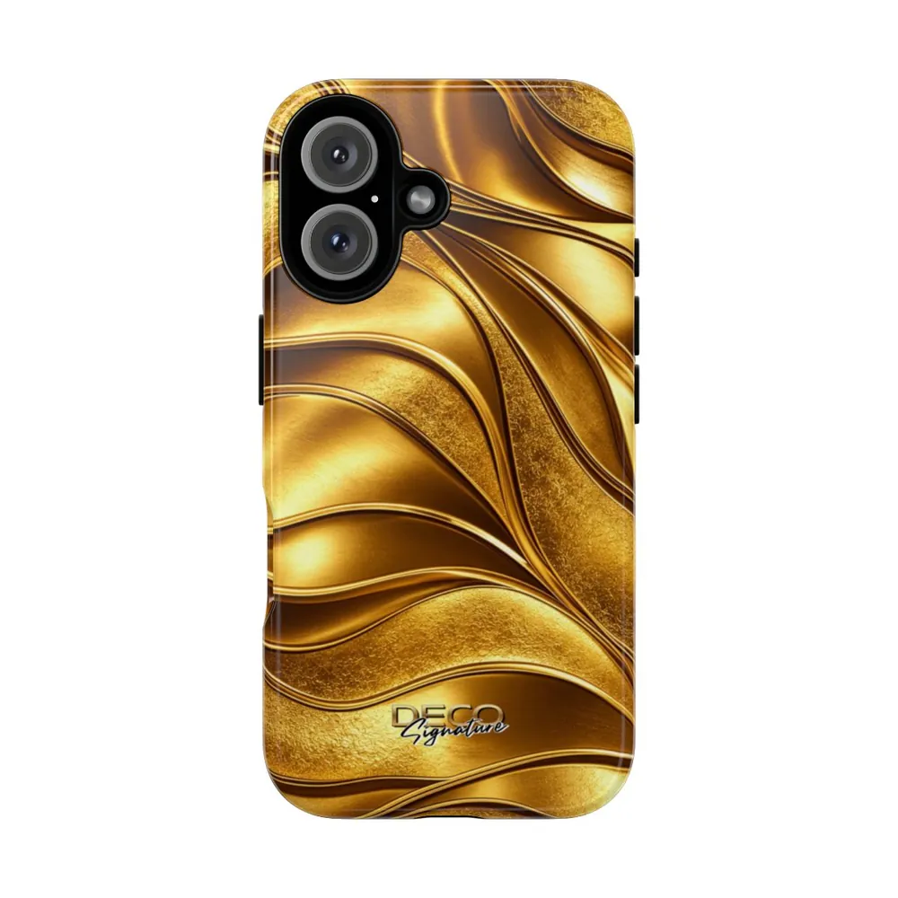 Luxury Textured Gold Flow DECO Signature Tough Phone Case
