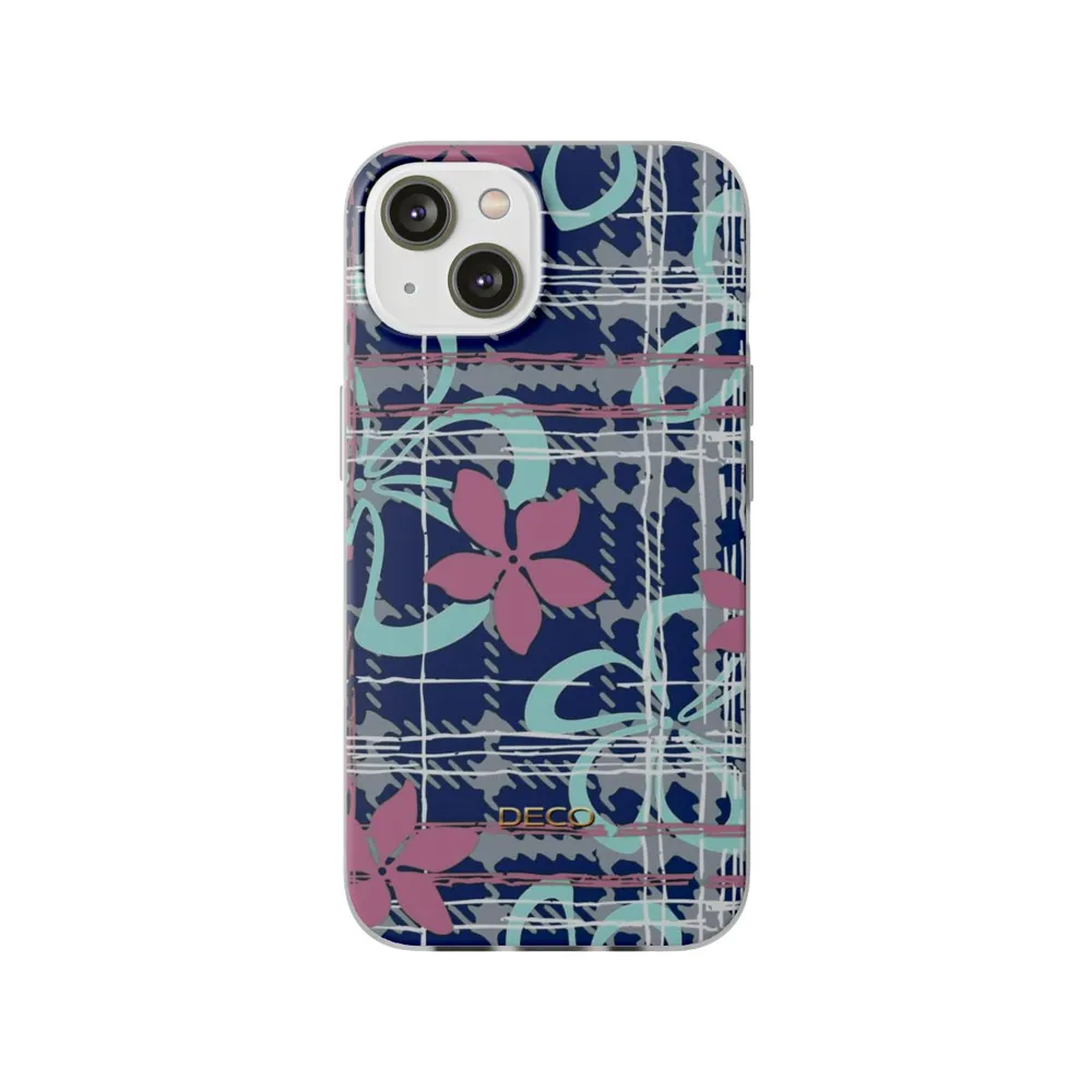 Digital Floral Plaid Phone Case