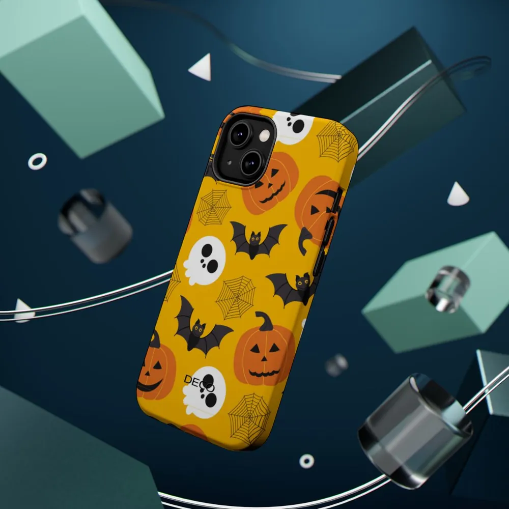 Bats & Spiders Spooky Halloween MagSafe Impact-Resistant Phone Case