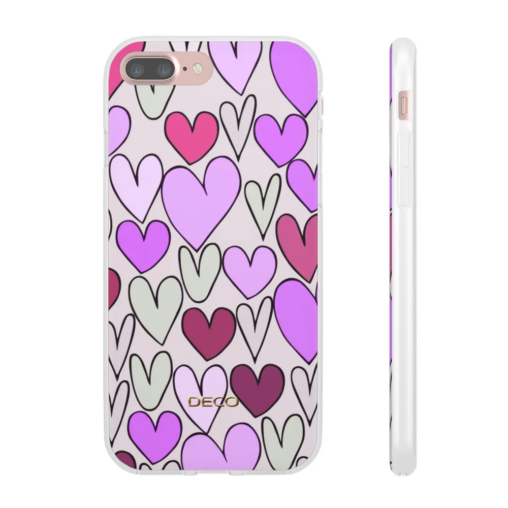 Purple Hearts Phone Case