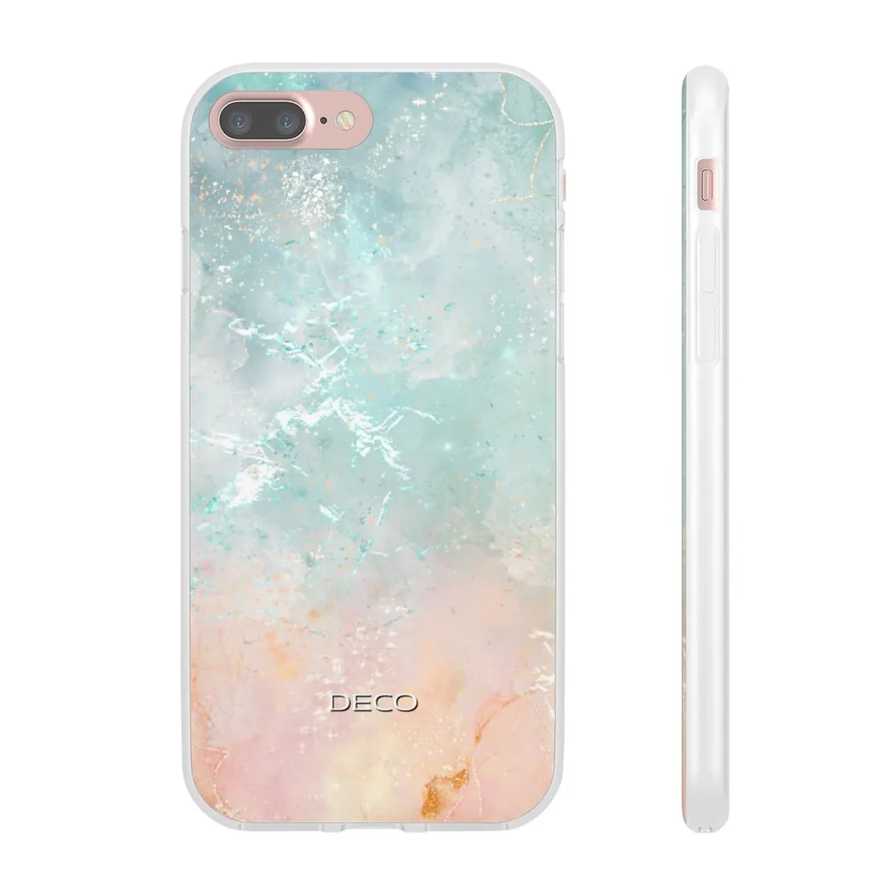 Seafoam & Coral Marble Phone Case