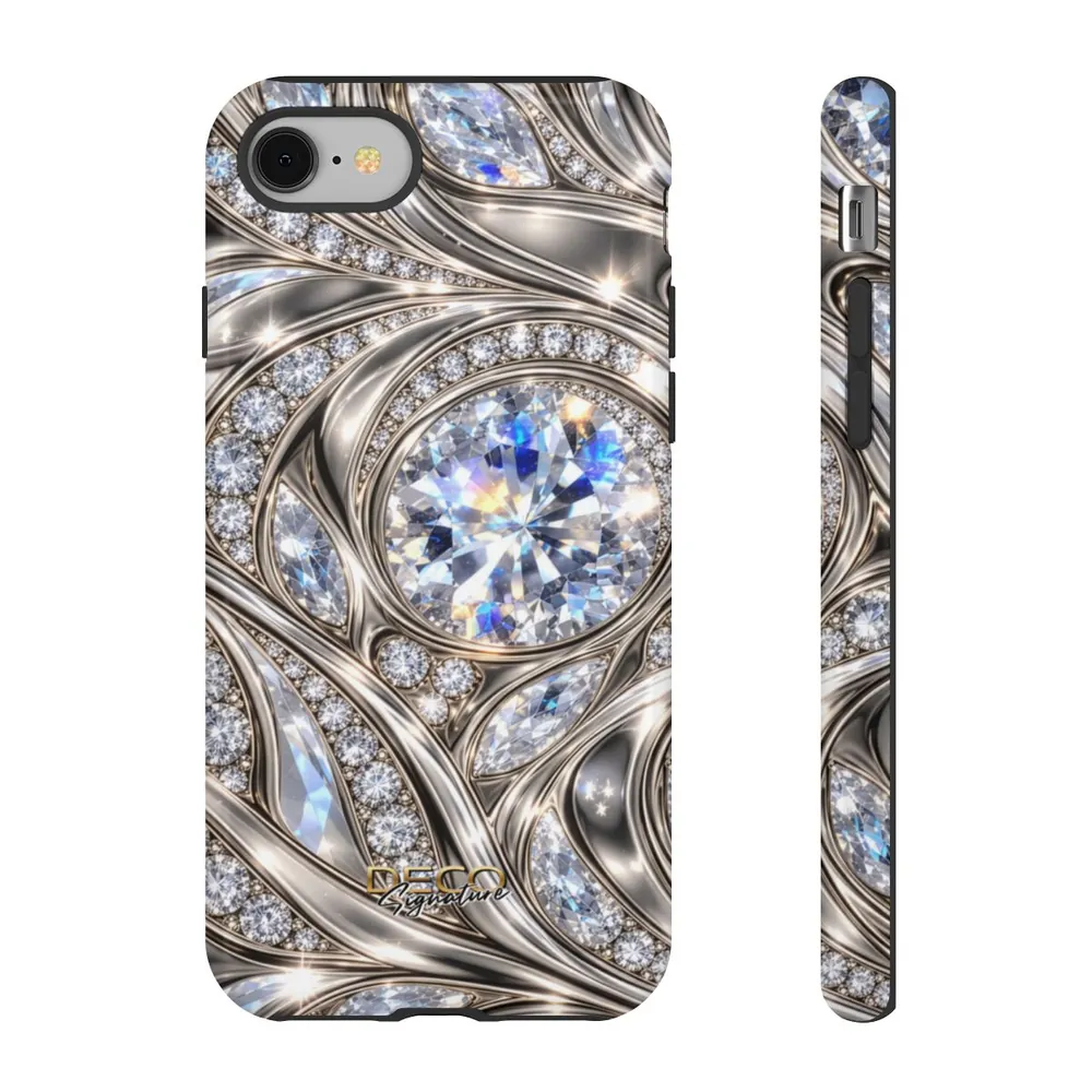 Luxury Platinum & Diamonds DECO Signature Tough Phone Case