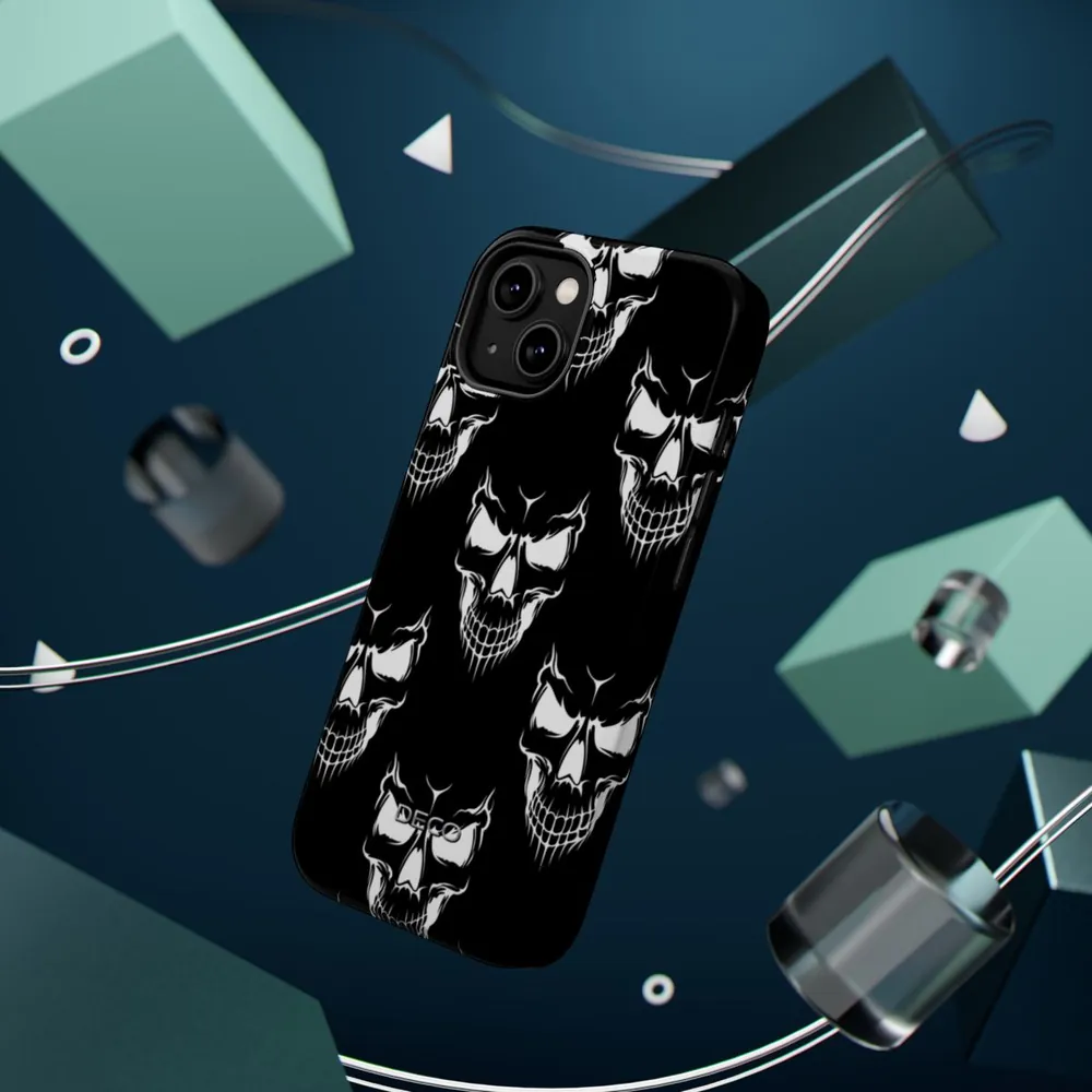 Creepy Skulls Spooky Halloween MagSafe Impact-Resistant Phone Case