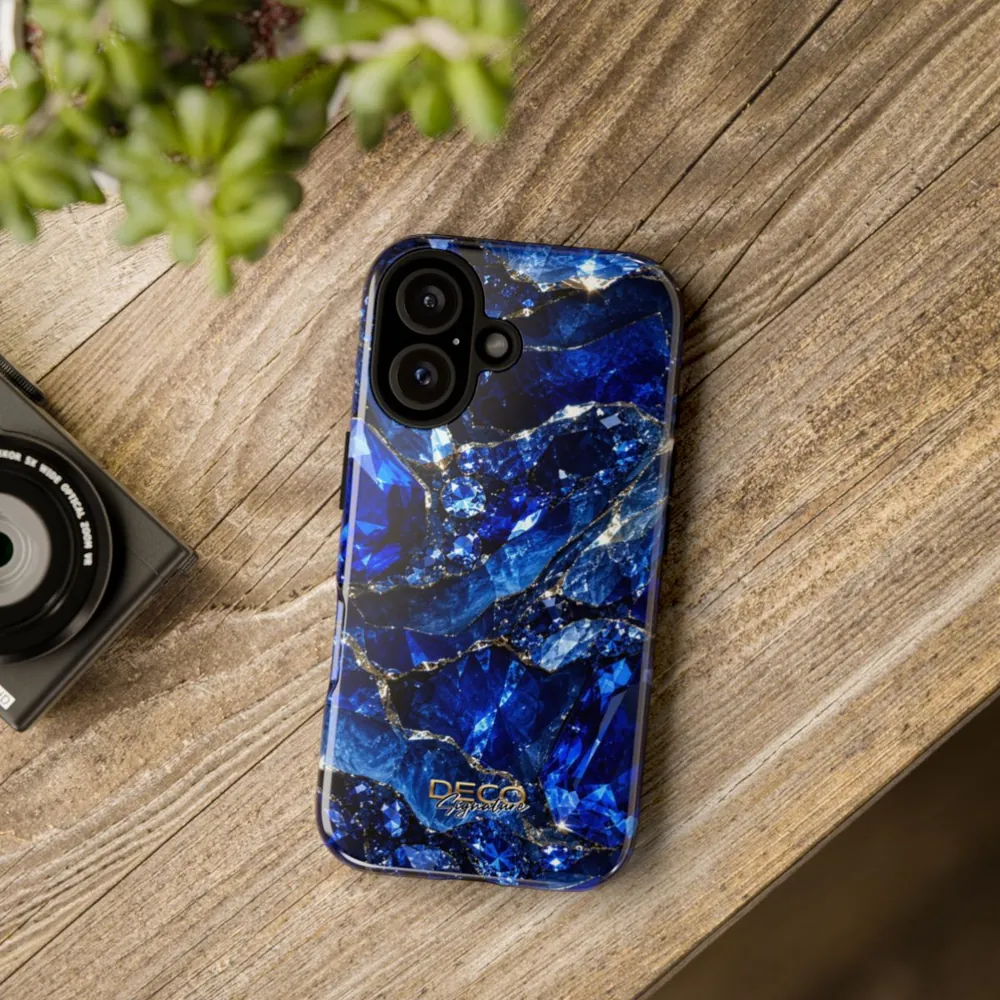 Luxury Sparkling Sapphire DECO Signature Tough Phone Case