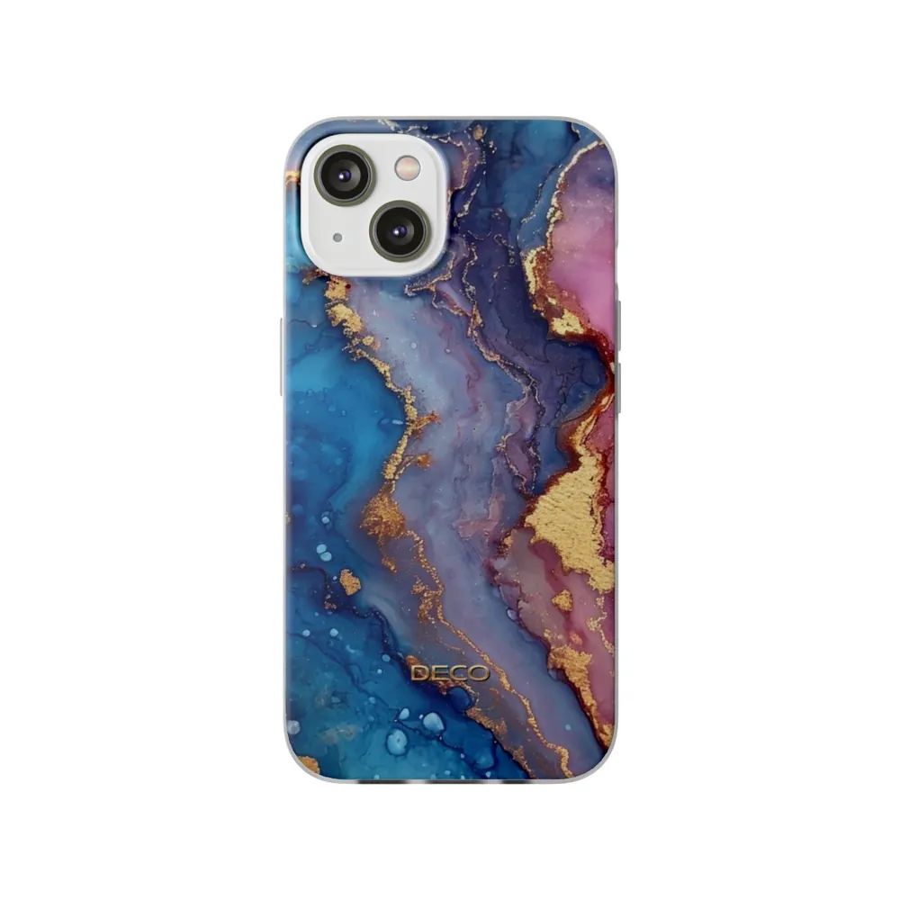 Purples & Gold Watercolor Marble Phone Case