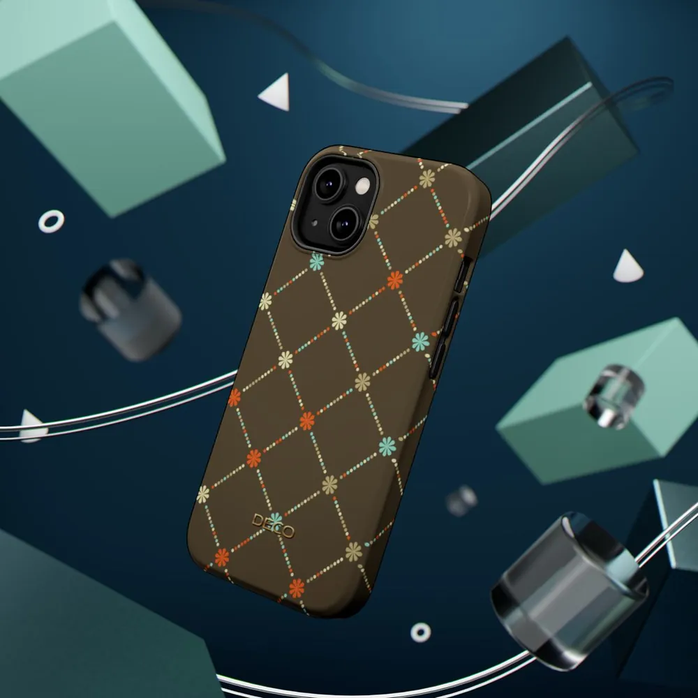 Daisy Dots Plaid MagSafe Impact-Resistant Phone Case