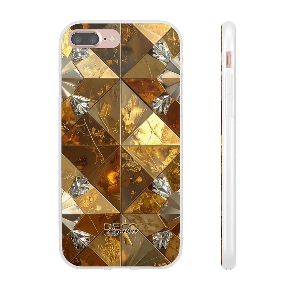 Luxury Gold & Diamond Tile DECO Signature Phone Case