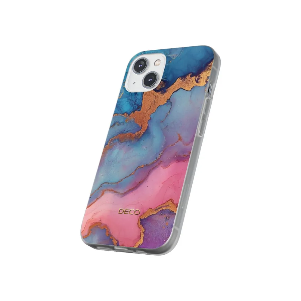 Gold Pink & Purple Watercolor Marble Phone Case