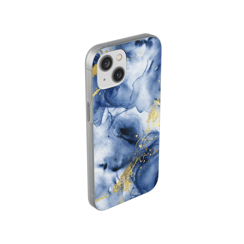 Blue & Gold Marble Phone Case