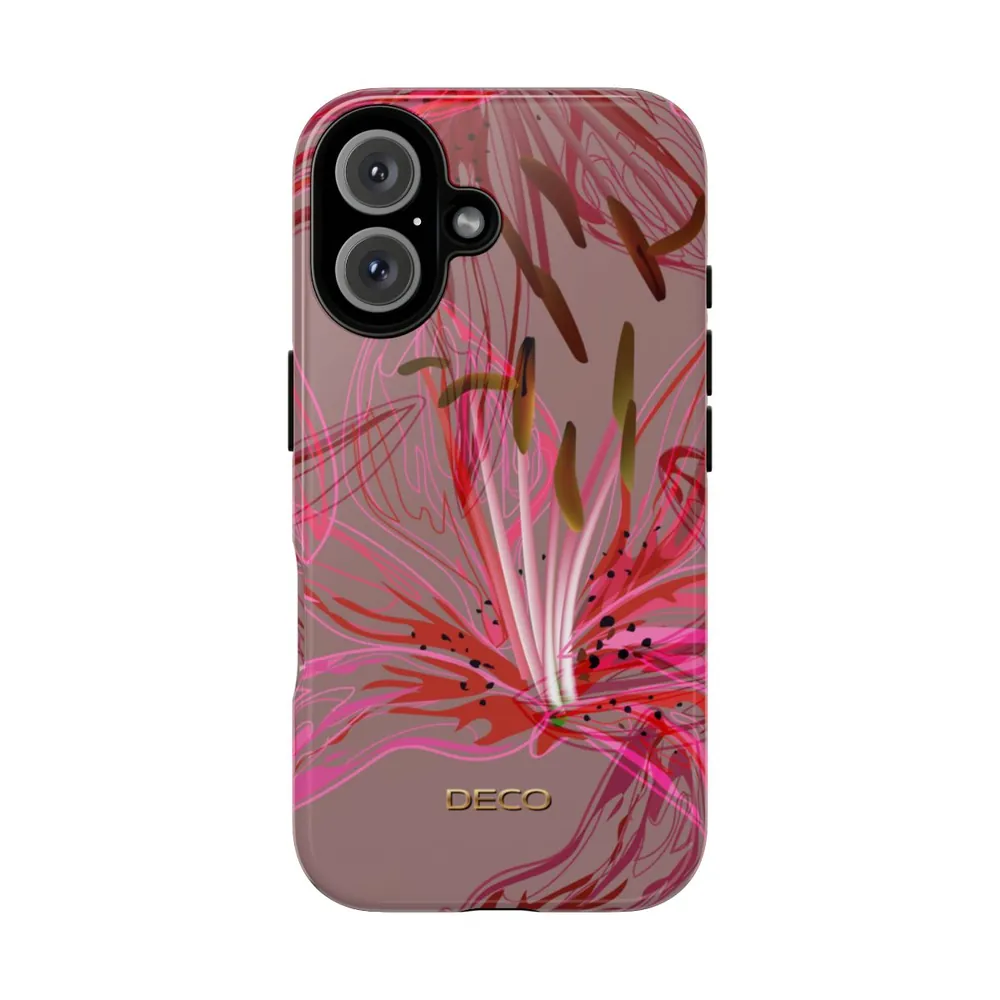 Stargazer Lily Floral Tough Phone Case