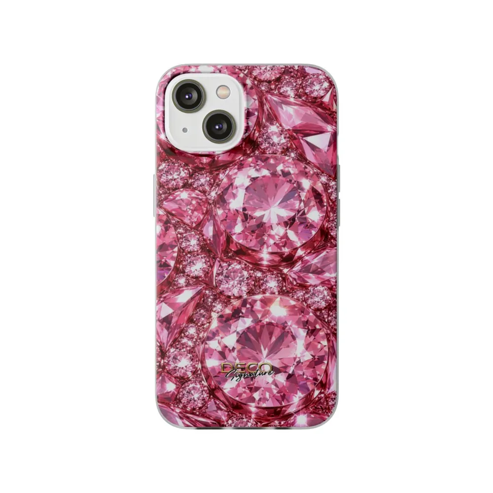 Luxury Sparkling Pink Diamonds DECO Signature Phone Case