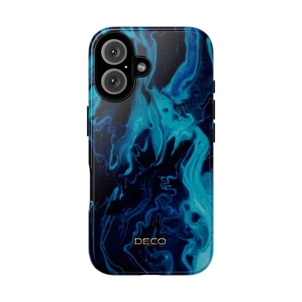 Shades of Blue Swirl Tough Phone Case