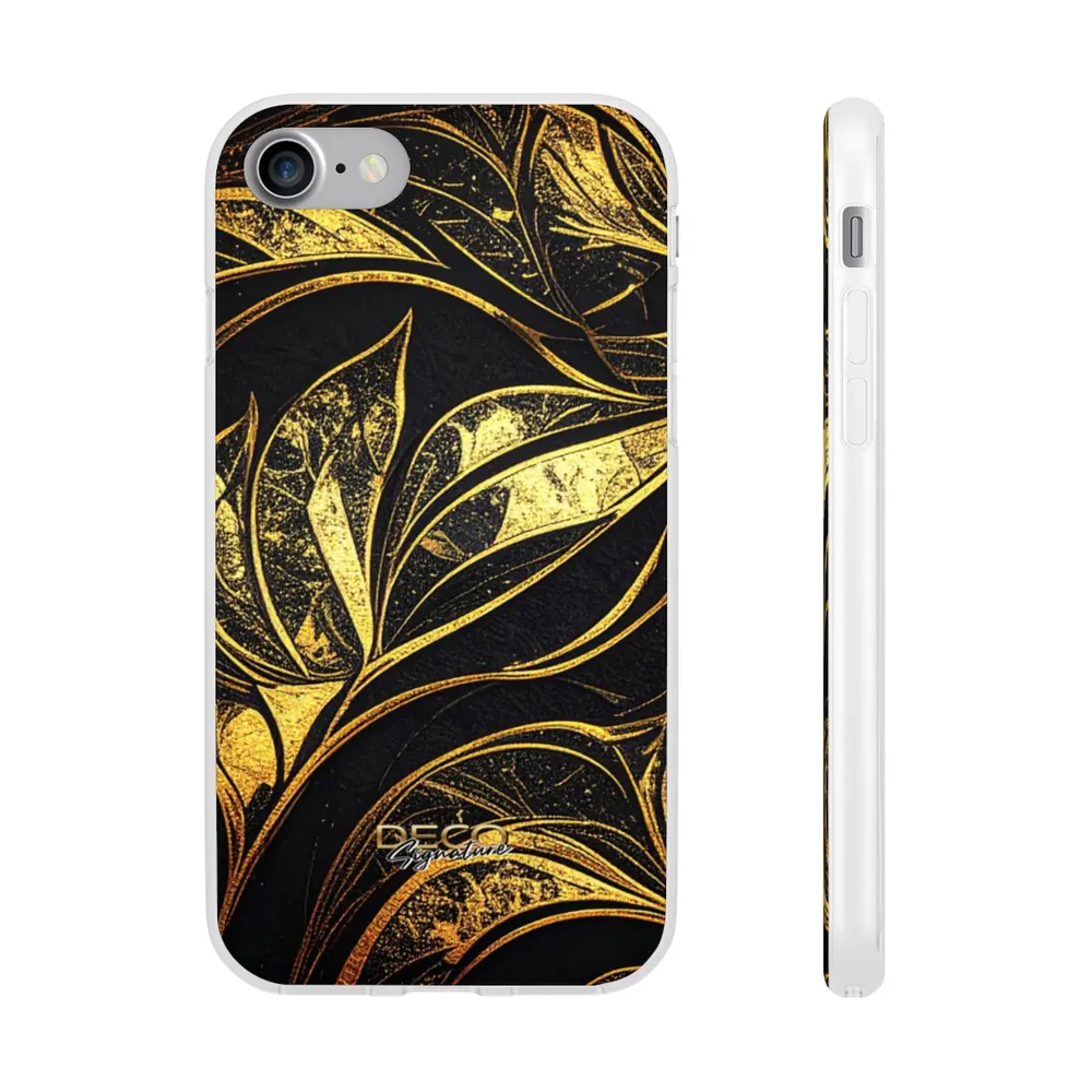 Luxury Black & Gold Leaf DECO Signature Phone Case